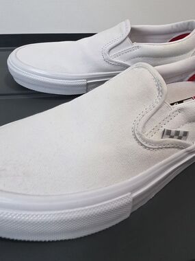 Vans Slip-On Canvas Sneakers - Popcush Insoles - All White